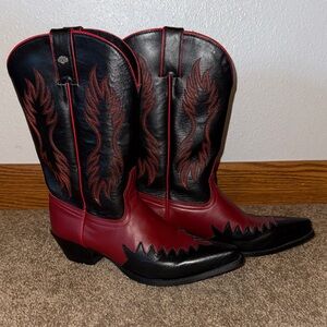 Black and Red Harley Davidson Cowgirl Boots